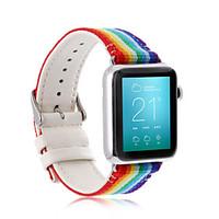 newest multicolour canvas sport band men and women rainbow watchband p ...