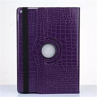 New OST Luxury Crocodile Grain Style Rotating Stand PU Leather Case Protective Cover For Apple iPad 6/Air 2