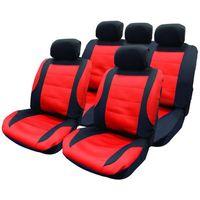 Nebraska -11 Pce Mesh Seat Cover Set with 5 Headrest Covers inBlack /
