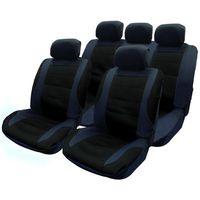 Nebraska -11 Pce Mesh Seat Cover Set with 5 Headrest Covers inAll Blac