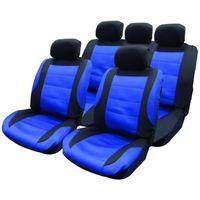 Nebraska -11 Pce Mesh Seat Cover Set with 5 Headrest Covers inBlack/ B