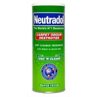 neutradol carpet odour destroyer super fresh vac n clean 350g