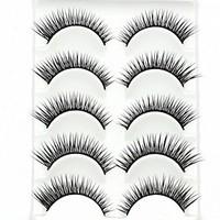 new 5 pairs super natural black long thick false eyelashes eyelash eye ...