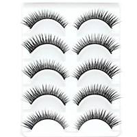 New 5 Pairs Natural Looking Black Long Thick False Eyelashes Eyelash Eye Lashes for Eye Extensions