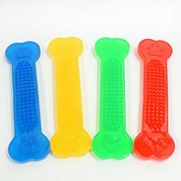 New Style Pet Cat Dog Toy Food Grade TPR Material Resistant To Bite Pet Teething Rings Crystal Teeth Cleaning Bones Dog Chew Toy