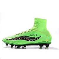 Newest Outdoor Football Boots High Ankle Original Superfly Soccer Shoes V AG Bright Crismson White Outdoor Cleats Sneakers Green