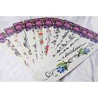 New 12 Large Transfer Temporary Tattoos Long Ideal Back Legs Arms 948009 Pms