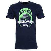 New Era NFL Seattle Seahawks Cap T-Shirt - Oceanside Blue