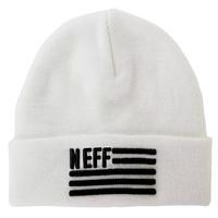 Neff Flagged Beanie - White