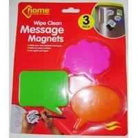 New 3 Wipe Clean Message Magnets Memo Dry Erase Speech Bubble Shaped Pms