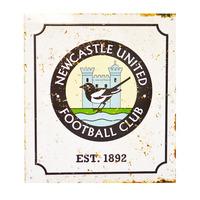 newcastle united retro logo sign multi colour