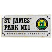 Newcastle United Fc St James\' Park Retro Street Sign