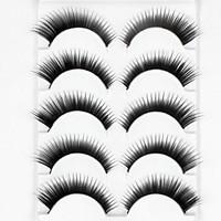 new 5 pairs natural black long thick false eyelashes eyelash eye lashe ...