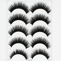 new 5 pairs european stlye black long thick false eyelashes eyelash ey ...