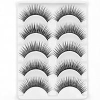 new 5 pairs natural black long thick false eyelashes tender eyelash ey ...