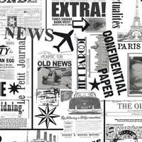 newspaper style wrapping paper