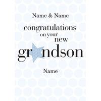 new grandson | personalised new baby card