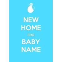 New Home for Baby Boy | Personalised Keep Calm Card