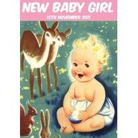 New Baby Girl | Personalised New Baby Card