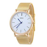 new silver casual geneva quartz fashion watch women metal mesh stainle ...