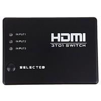 new 3 ports hdmi audio video switch switcher 1080p splitter amplifier  ...