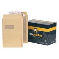New Guardian (C4) Peel and Seal Heavyweight Board-backed Window Envelopes 130g/m2 (Manilla) Pack of 125 Envelopes