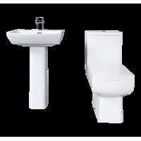 Newport Full Pedestal Basin and Toilet Suite