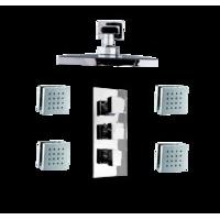 Newport Square Thermostatic Spa Shower Set