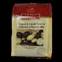 neals yard wholefoods carob yogurt coated peanuts raisins 125g 125g