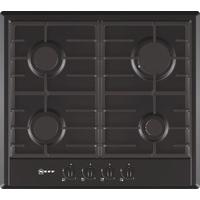 Neff T22S36S0 60cm Gas Hob in Black with Cast Iron Pan Supports