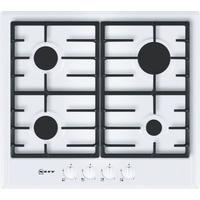 Neff T22S36W0 60cm Gas Hob in White with Cast Iron Pan Supports