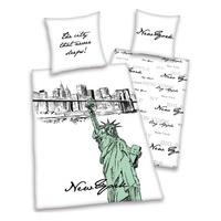 New York Art Single Duvet Cover & Pillowcase Set