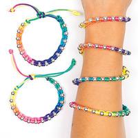Neon Rainbow Bead Bracelets (Pack of 4)
