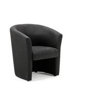 Neo Single Tub Black Fabric Chair