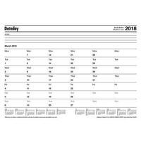 Neale Dataday 2018 Desk Planner Month to View with Notes DPL-2018