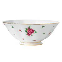 New Country Roses White Vintage Salad Bowl 24.5cm