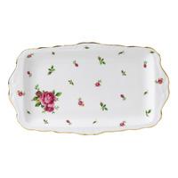 New Country Roses White Vintage Sandwich Tray