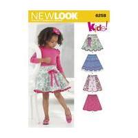 new look girls skirts sewing pattern 6258