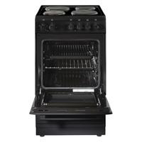New World 444443915 50cm Electric Cooker in Black Sealed Plate