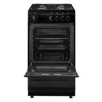 New World 444443994 50cm Gas Cooker in Black Single Cavity