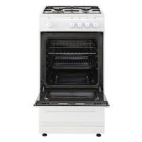 New World 444443993 50cm Gas Cooker in White Single Cavity