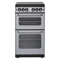 new world 444440027 50cm newhome twin cavity gas cooker in silver lid