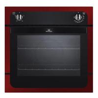 new world 444441628 built in electric fan oven in metallic red