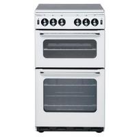 New World 444440026 50cm NEWHOME Twin Cavity Gas Cooker in White Glass
