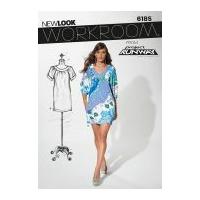 New Look Ladies Sewing Pattern 6185 Round & V-neck Short Dresses