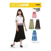 new look girl39s easy sewing pattern 6338 simple skirts in 4 styles