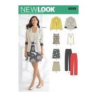 new look ladies sewing pattern 6035 jackets tops skirt trouser suit