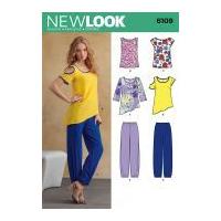 new look ladies sewing pattern 6109 top asymmetric tunic pants