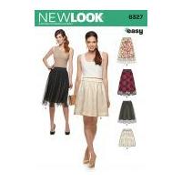 new look ladies easy sewing pattern 6327 skirts with overlay