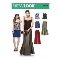 new look ladies sewing pattern 6328 tops skirts trouser pants